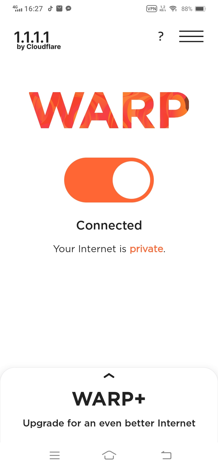 Màn hình hiển thị Your Internet private là việc cài đặt thành công | JBO VietNam